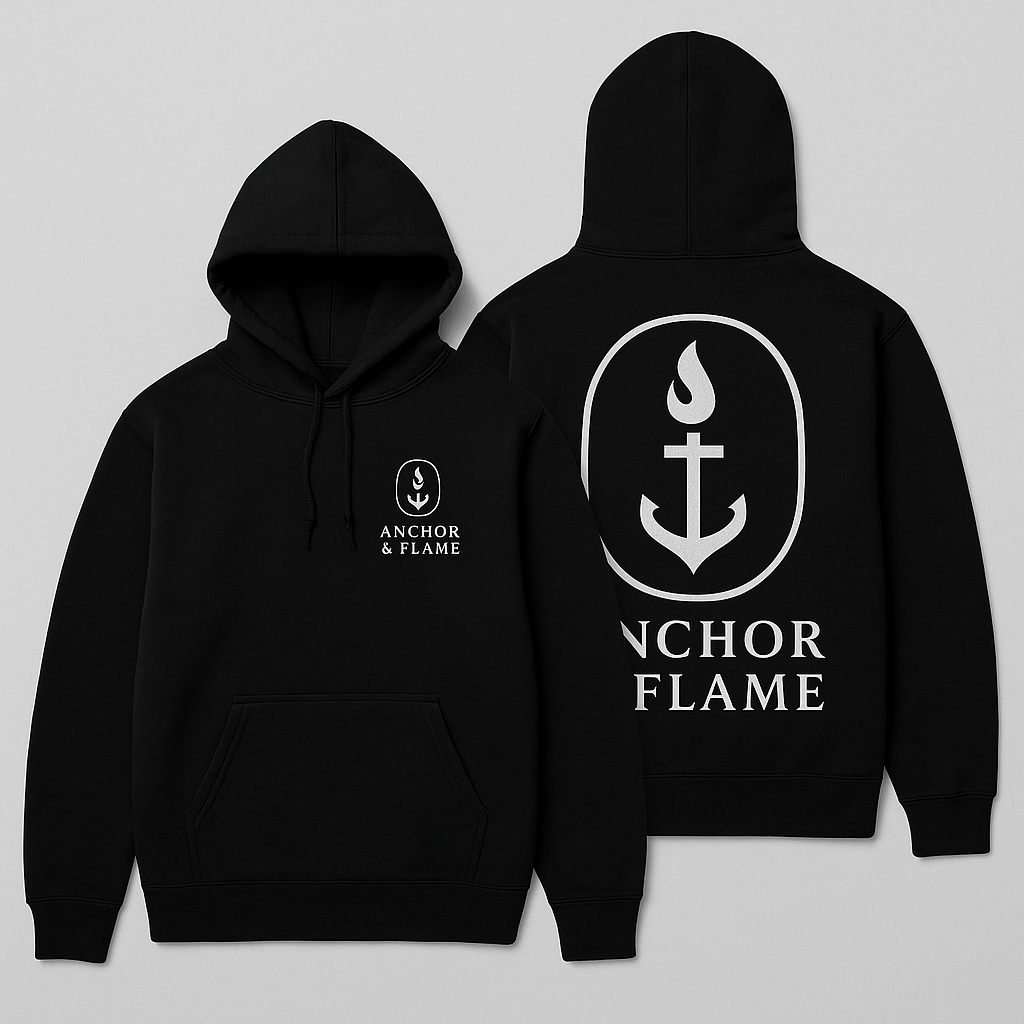 Black Hoodie W/ White Logo